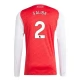 Arsenal Saliba 2 Thuisshirt 2025-2026 L/S Voetbaltenue