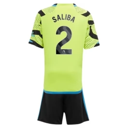Arsenal Saliba 2 Uitshirt Kids 2023-2024 Voetbaltenue