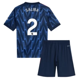 Arsenal Saliba 2 Uitshirt Kids 2025-2026 Voetbaltenue