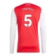 Arsenal Thomas 5 Thuisshirt 2025-2026 L/S Voetbaltenue