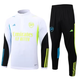 Arsenal Trainingspakken 2023-24 - 1-4 Zip Wit Zwart