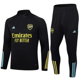 Arsenal Trainingspakken 2023-24 - 1-4 Zip Zwart