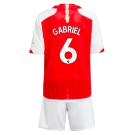 Arsenal Voetbaltenue Gabriel 6 2023-2024 Thuisshirt Kids