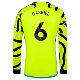Arsenal Voetbaltenue Gabriel 6 2023-2024 Uitshirt - L/S