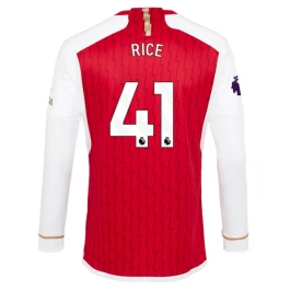 Arsenal Voetbaltenue Rice 41 2023-2024 Thuisshirt - L/S