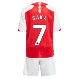 Arsenal Voetbaltenue Saka 7 2023-2024 Thuisshirt Kids