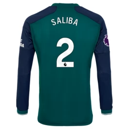 Arsenal Voetbaltenue Saliba 2 2023-2024 Third Shirt - L/S