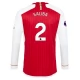 Arsenal Voetbaltenue Saliba 2 2023-2024 Thuisshirt - L/S