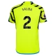 Arsenal Voetbaltenue Saliba 2 2023-2024 Uitshirt
