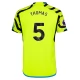 Arsenal Voetbaltenue Thomas 5 2023-2024 Uitshirt