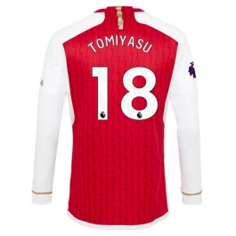 Arsenal Voetbaltenue Tomiyasu 18 2023-2024 Thuisshirt - L/S