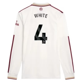 Arsenal White 4 Third Shirt 2025-2026 L/S Voetbaltenue