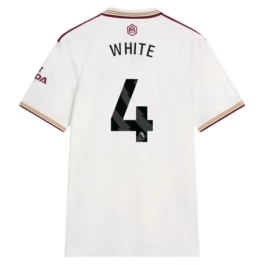 Arsenal White 4 Third Shirt 2025-2026 Voetbaltenue
