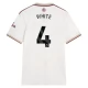 Arsenal White 4 Third Shirt 2025-2026 Voetbaltenue