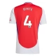 Arsenal White 4 Thuisshirt 2024-2025 Voetbaltenue