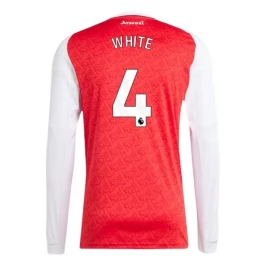 Arsenal White 4 Thuisshirt 2025-2026 L/S Voetbaltenue