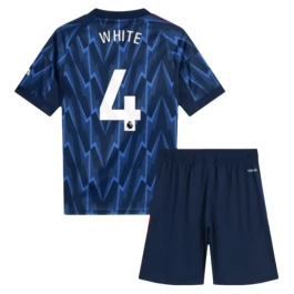 Arsenal White 4 Uitshirt Kids 2025-2026 Voetbaltenue