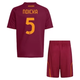 AS Roma Ndicka 5 Thuisshirt Kids 2025-2026 Voetbaltenue