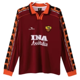 AS Roma Thuisshirt Retro 1998-1999 L/S Voetbaltenue