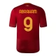 AS Roma Voetbaltenue Abraham 9 2022-2023 Thuisshirt