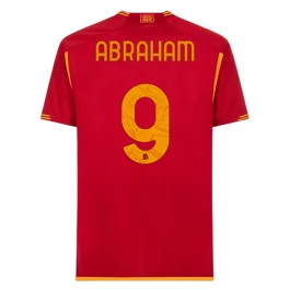 AS Roma Voetbaltenue Abraham 9 2023-2024 Thuisshirt