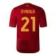 AS Roma Voetbaltenue Dybala 21 2022-2023 Thuisshirt