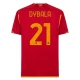 AS Roma Voetbaltenue Dybala 21 2023-2024 Thuisshirt