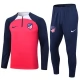 Atlético Madrid Trainingspakken 2023-24 - 1-4 Zip Rood
