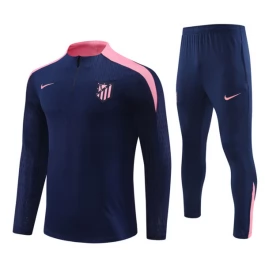Atlético Madrid Trainingspakken 2024-25 - 1-4 Zip Marineblauw