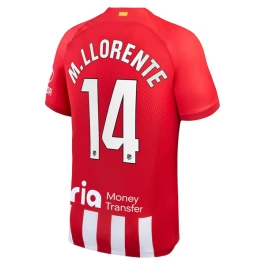 Atlético Madrid Voetbaltenue M. Llorente 14 2023-2024 Thuisshirt