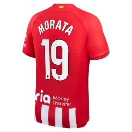 Atlético Madrid Voetbaltenue Morata 19 2023-2024 Thuisshirt