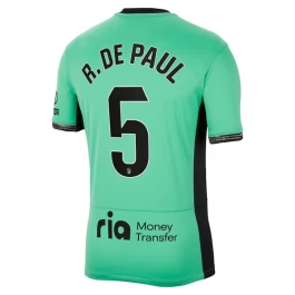 Atlético Madrid Voetbaltenue R. De Paul 5 2023-2024 Third Shirt