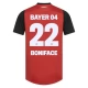 Bayer 04 Leverkusen Boniface 22 Thuisshirt 2024-2025 Voetbaltenue