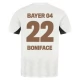 Bayer 04 Leverkusen Boniface 22 Uitshirt 2024-2025 Voetbaltenue