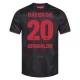 Bayer 04 Leverkusen Grimaldo 20 Thuisshirt 2025-2026 Voetbaltenue
