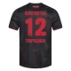 Bayer 04 Leverkusen Tapsoba 12 Thuisshirt 2025-2026 Voetbaltenue