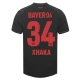 Bayer 04 Leverkusen Xhaka 34 Thuisshirt 2023-2024 Voetbaltenue