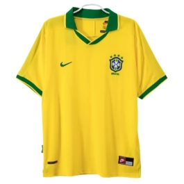 Brazilië Thuisshirt Retro 1997 Voetbaltenue
