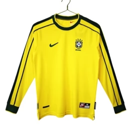Brazilië Thuisshirt Retro 1998 L/S Voetbaltenue