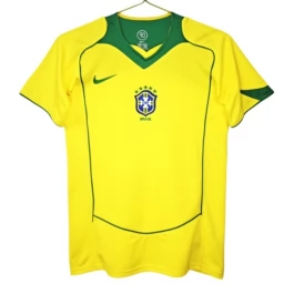 Brazilië Thuisshirt Retro 2004 Voetbaltenue