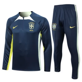 Brazilië Trainingspakken 2023-24 - 1-4 Zip Blauw