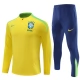 Brazilië Trainingspakken 2024-25 - 1-4 Zip Geel