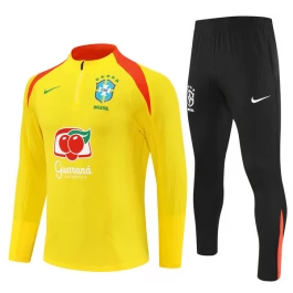 Brazilië Trainingssweaterpak 2025-26 - 1-4 Zip Geel