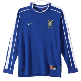 Brazilië Uitshirt Retro 1998 L/S Voetbaltenue