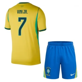 Brazilië Vini Jr. 7 Thuistenue WK 2026 Kind