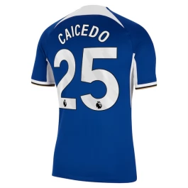 Chelsea Voetbaltenue Caicedo 25 2023-2024 Thuisshirt