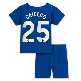 Chelsea Voetbaltenue Caicedo 25 2023-2024 Thuisshirt Kids