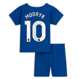 Chelsea Voetbaltenue Mudryk 10 2023-2024 Thuisshirt Kids
