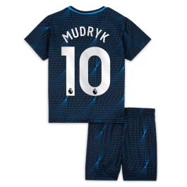 Chelsea Voetbaltenue Mudryk 10 2023-2024 Uitshirt Kids