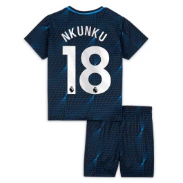 Chelsea Voetbaltenue Nkunku 18 2023-2024 Uitshirt Kids
